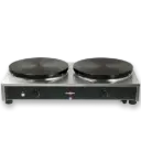 Crêpière gaz double gamme standard Ø40cm, allumage par train d'étincelles