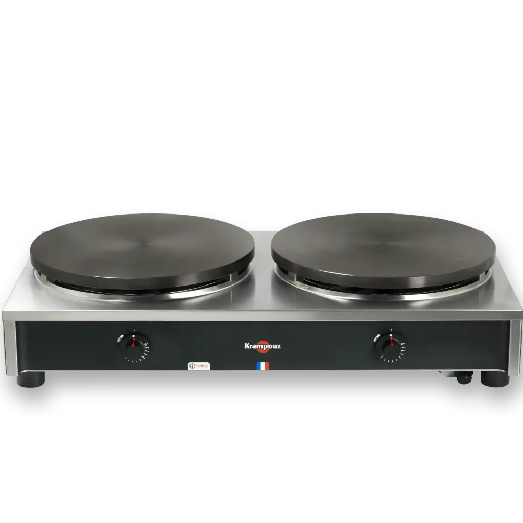 Crêpière gaz Ø35cm double gamme confort - régulation thermostatique et allumage à train d'étincelles