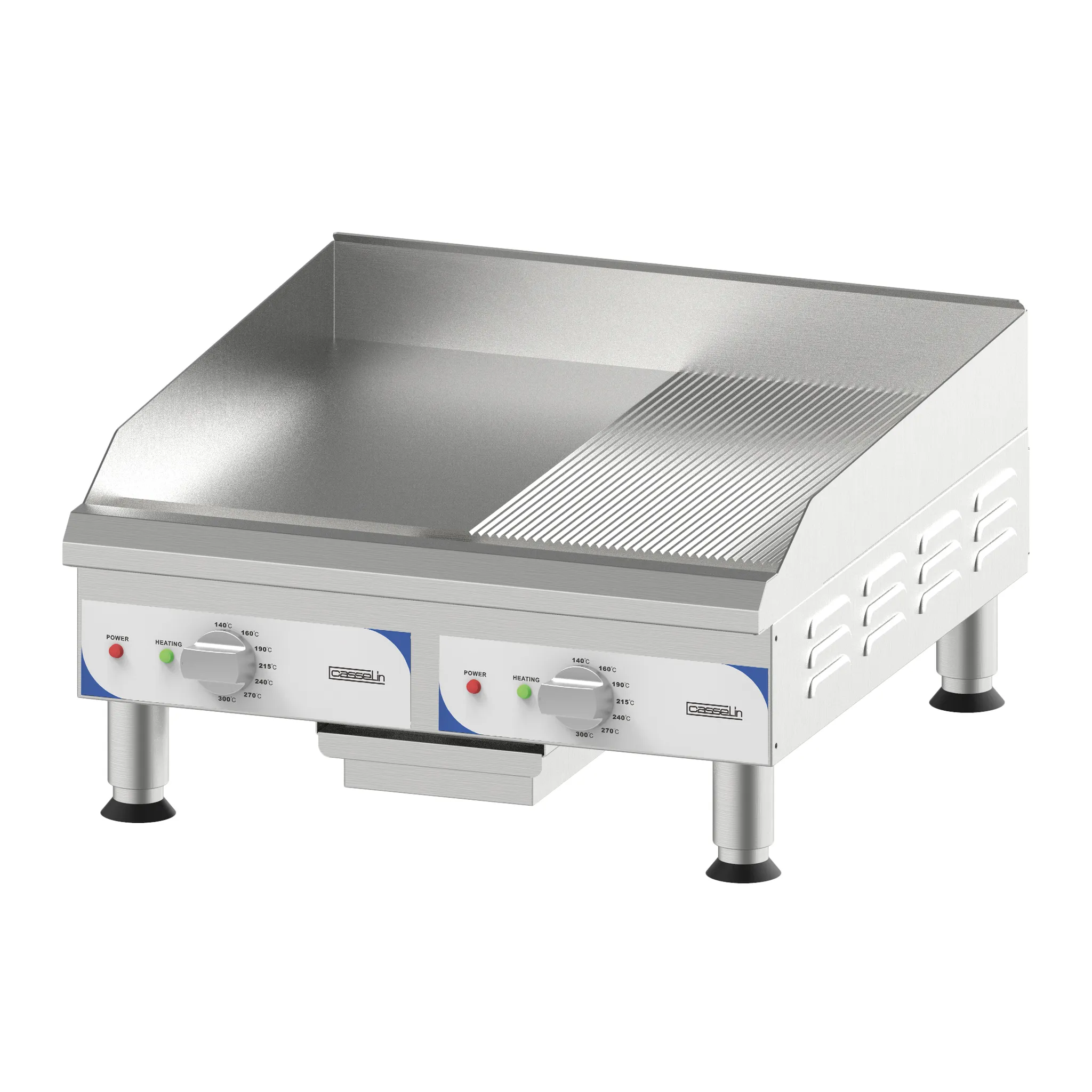 Plaque à snacker large Rainurée - Lisse