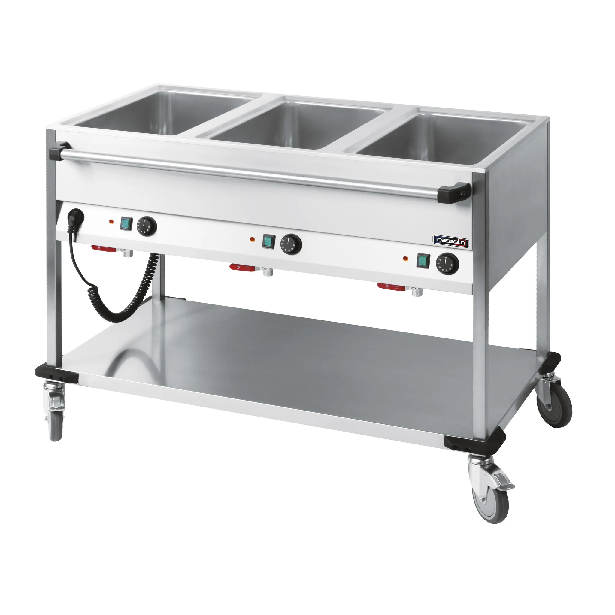 Chariot bain-marie à eau 3 x GN 1/1 