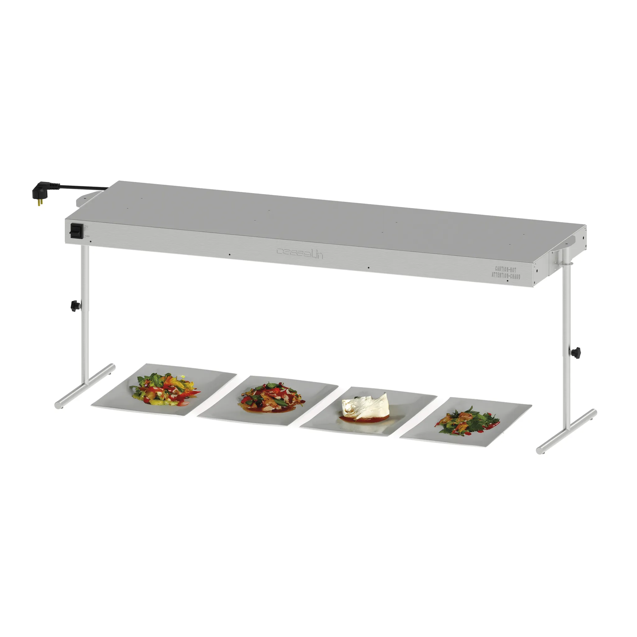 Rampe chauffante infrarouge double avec éclairage 600