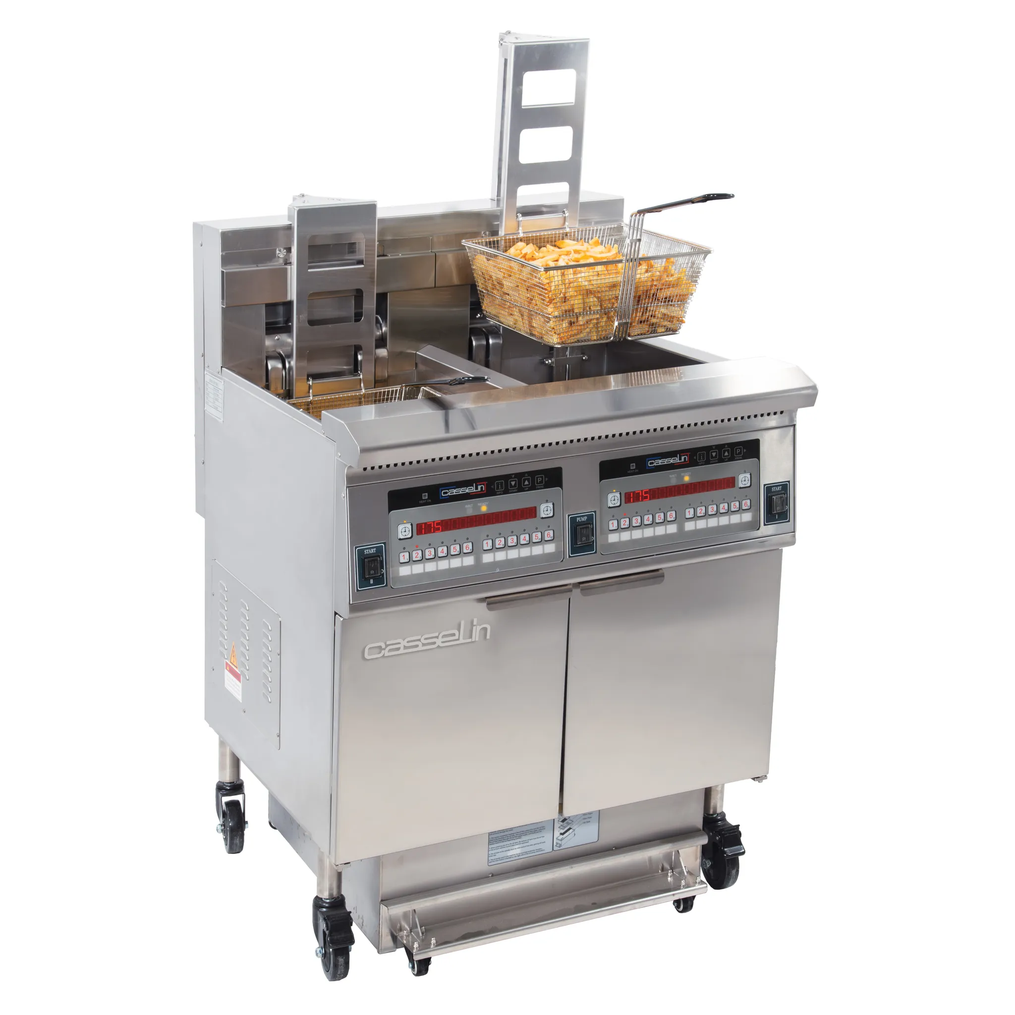 Friteuse électrique avec relevage automatique et filtration 2 x 22 litres 17+17k