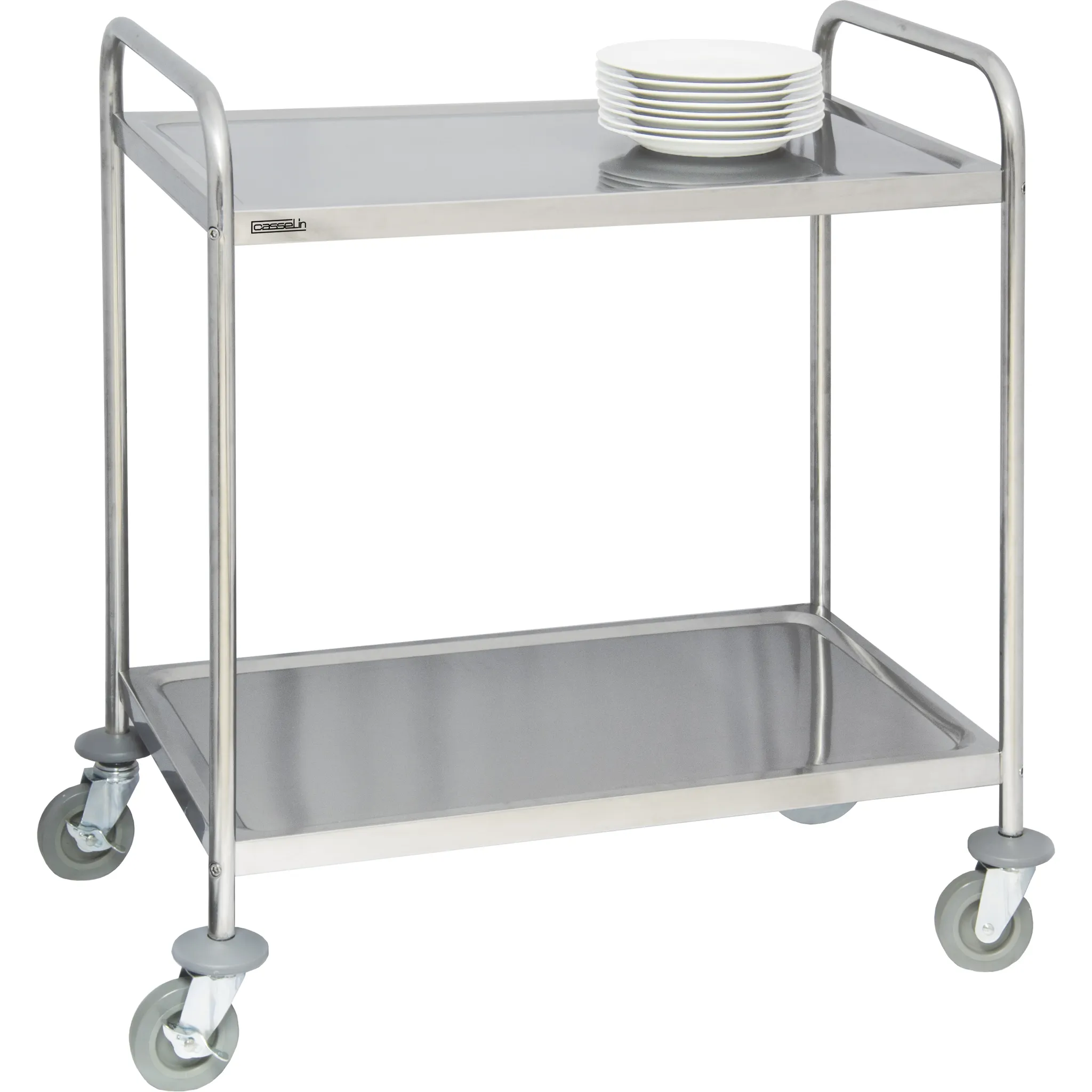Chariot en inox 2 plateaux