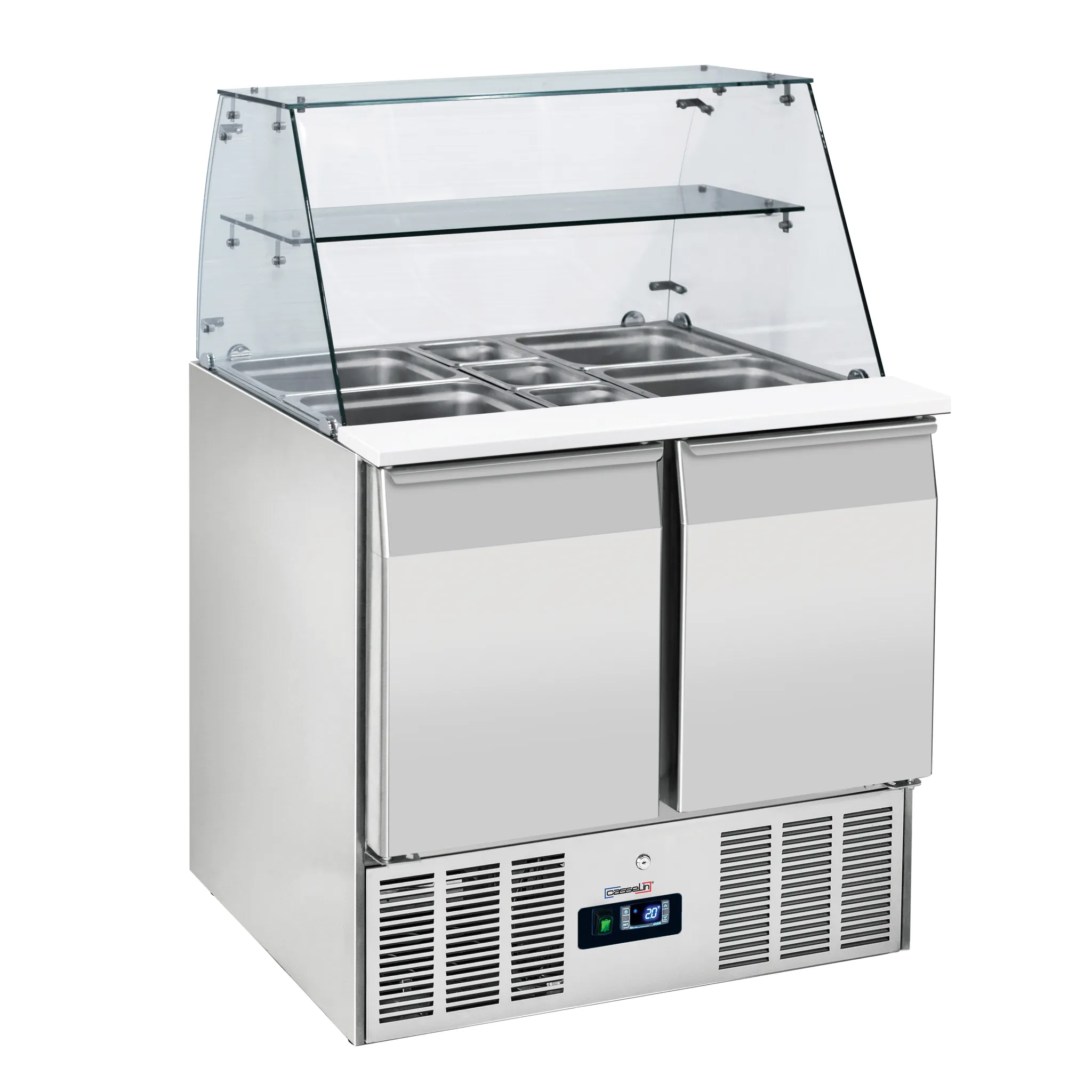 Saladette vitrine 2 portes GN 1/1