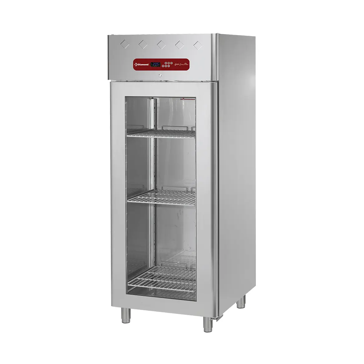 Armoire frigorifique 700 litres ventilée, 1 porte vitrée GN 2/1