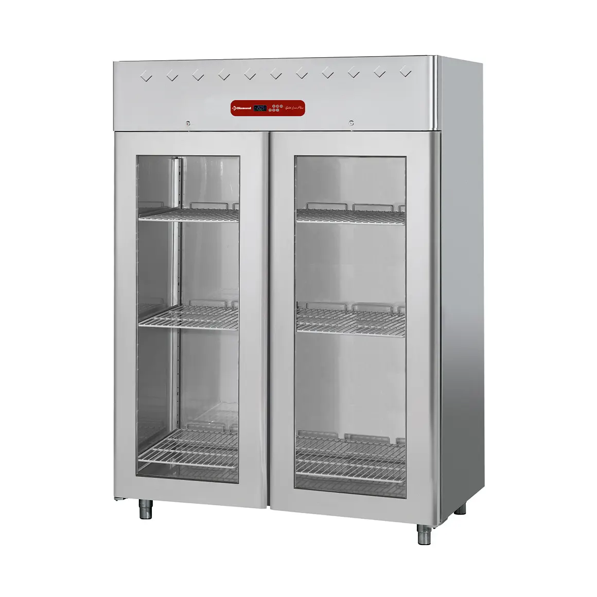 Armoire de congélation 1400 litres ventilée, 2 portes vitrées GN 2/1