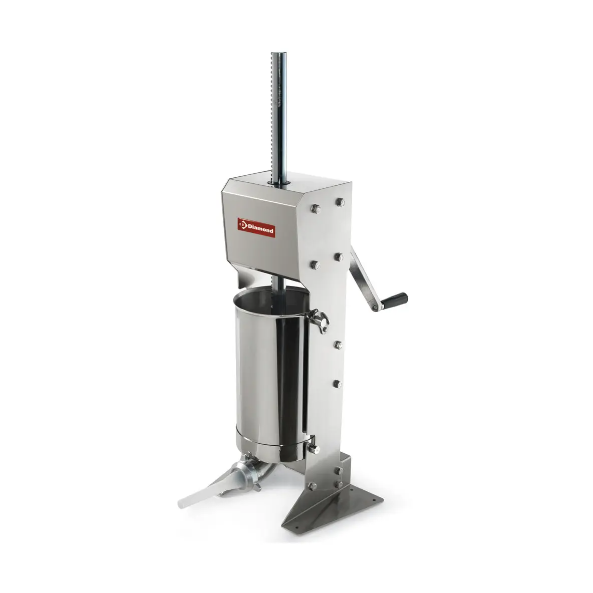 Poussoir manuel vertical en inox, 12 litres