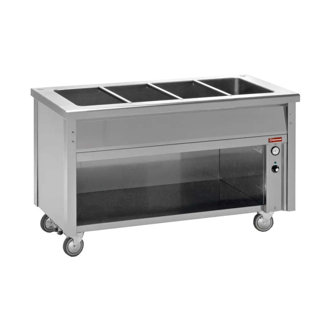 Elément bain-marie sur armoire ouverte 6 GN 1/1
