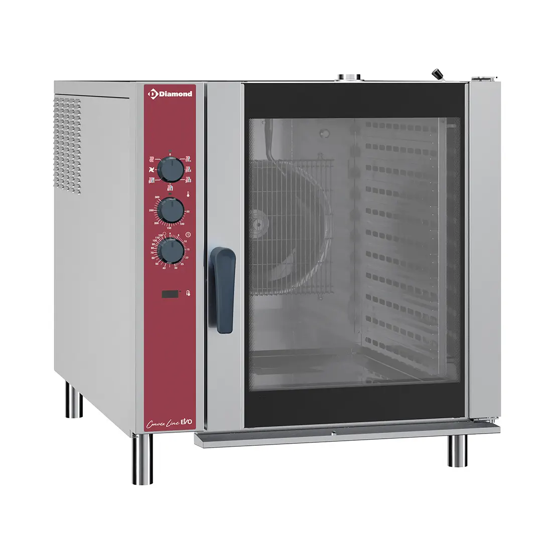 Four électrique à convection, 10x GN 2/1, humidificateur automatique