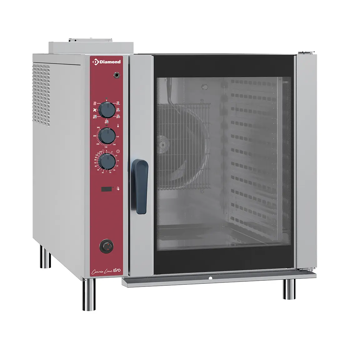 Four gaz à convection, 10x GN 2/1, humidificateur automatique 