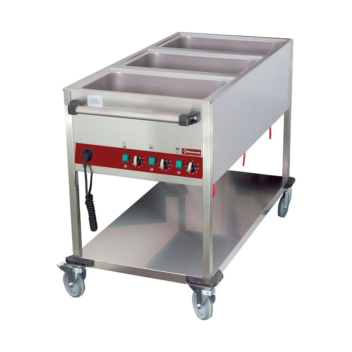 Chariot thermique 3 GN 1/1 h 150 mm, 3 températures