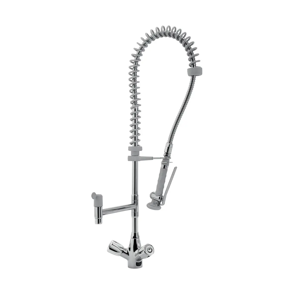 Douchette acier inox et robinet avec groupe mélangeur "Heavy-Duty" (Sortie MONO)