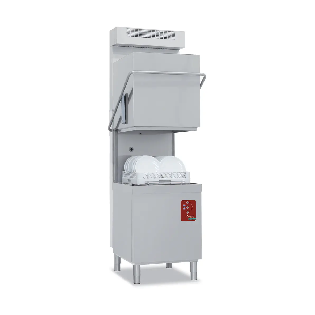 Lave-vaisselle capot, panier 500x500 mm "Full Hygiene" + Condenseur-récupérateur de buées