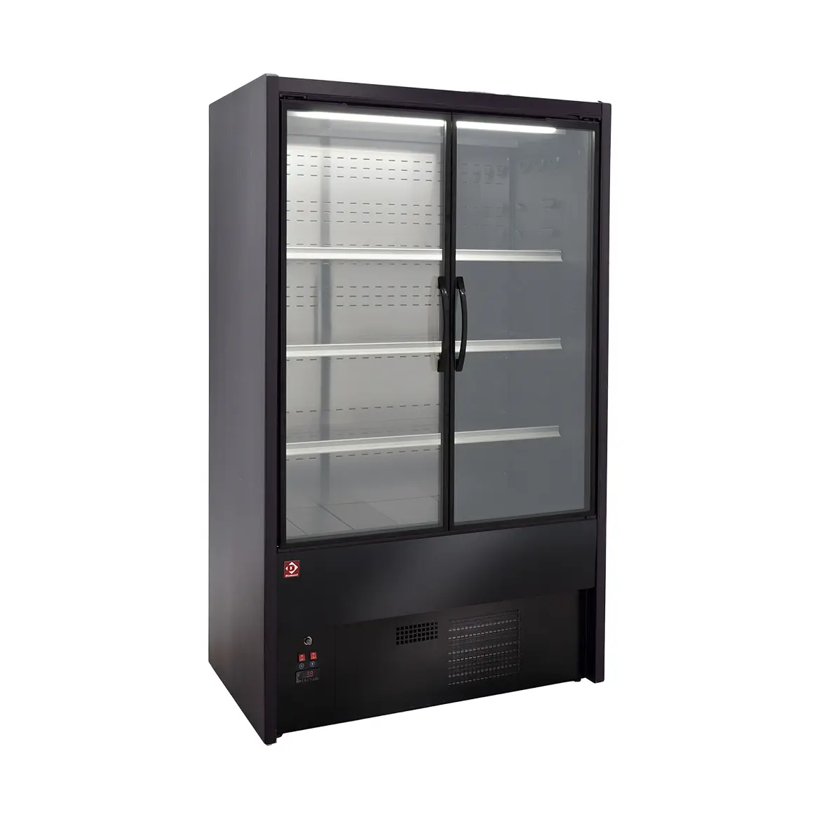 Meuble mural réfrigéré, portes battantes - NOIR - 1000 x 710 mm