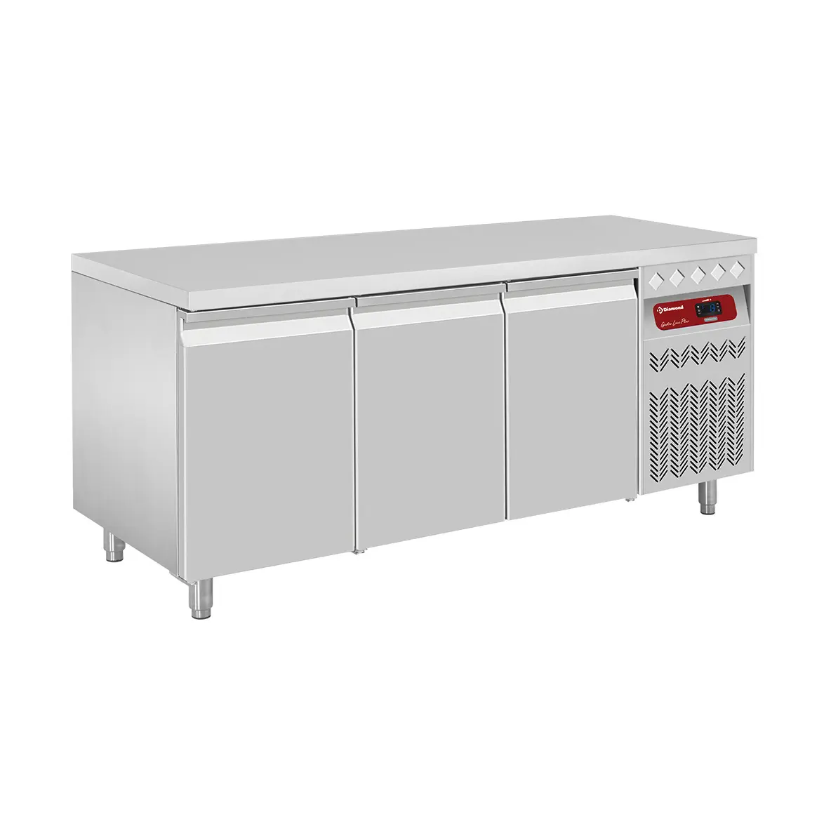 Table frigorifique ventilée, 3 portes GN 1/1, 405 Lit.