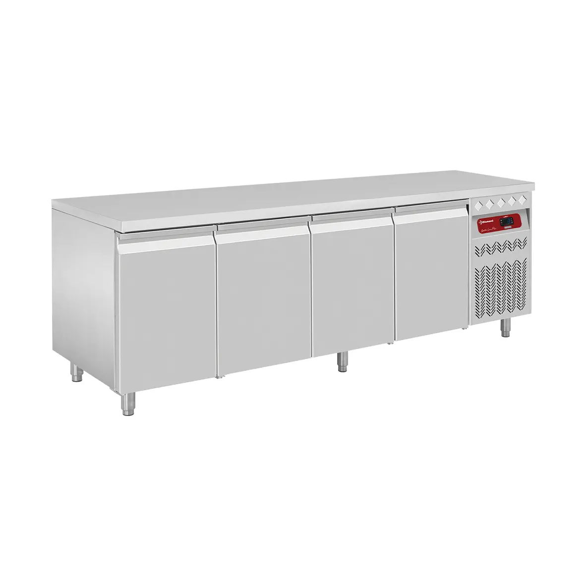 Table frigorifique ventilée, 4 portes GN 1/1, 550 Lit.