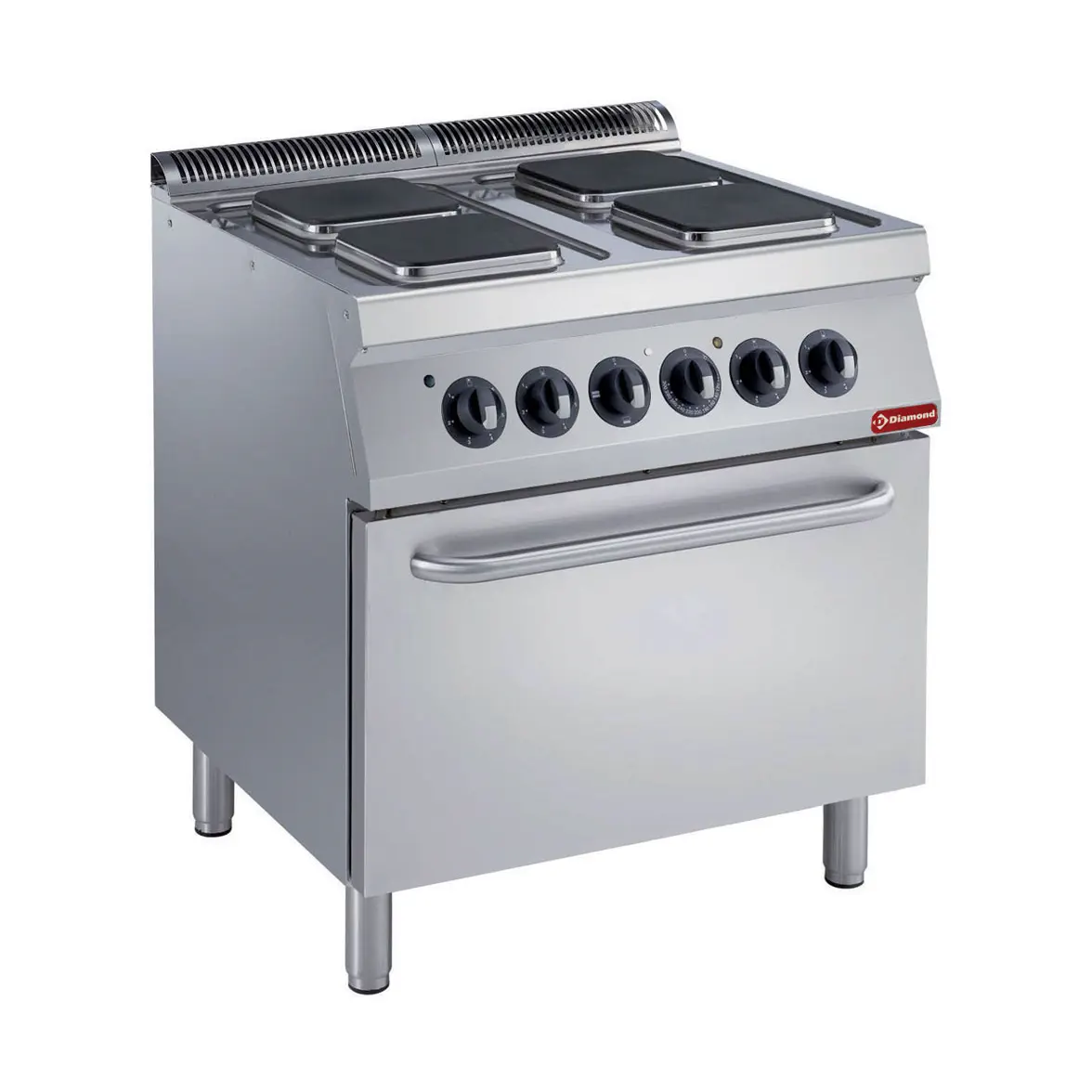 Fourneau électrique 4 plaques carrées, four électrique GN 2/1