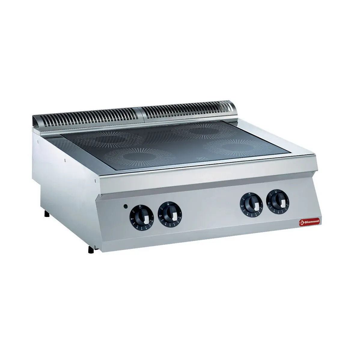 Cuisinière électrique vitrocéramique, 4 zones -TOP-