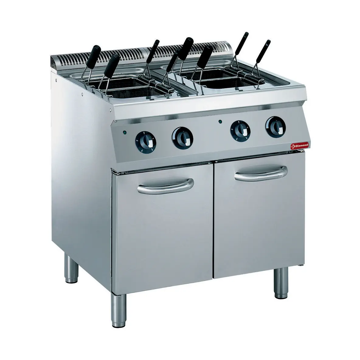 Cuiseur à pâtes électrique, 2x 24,5 litres, sur armoire (sans paniers)