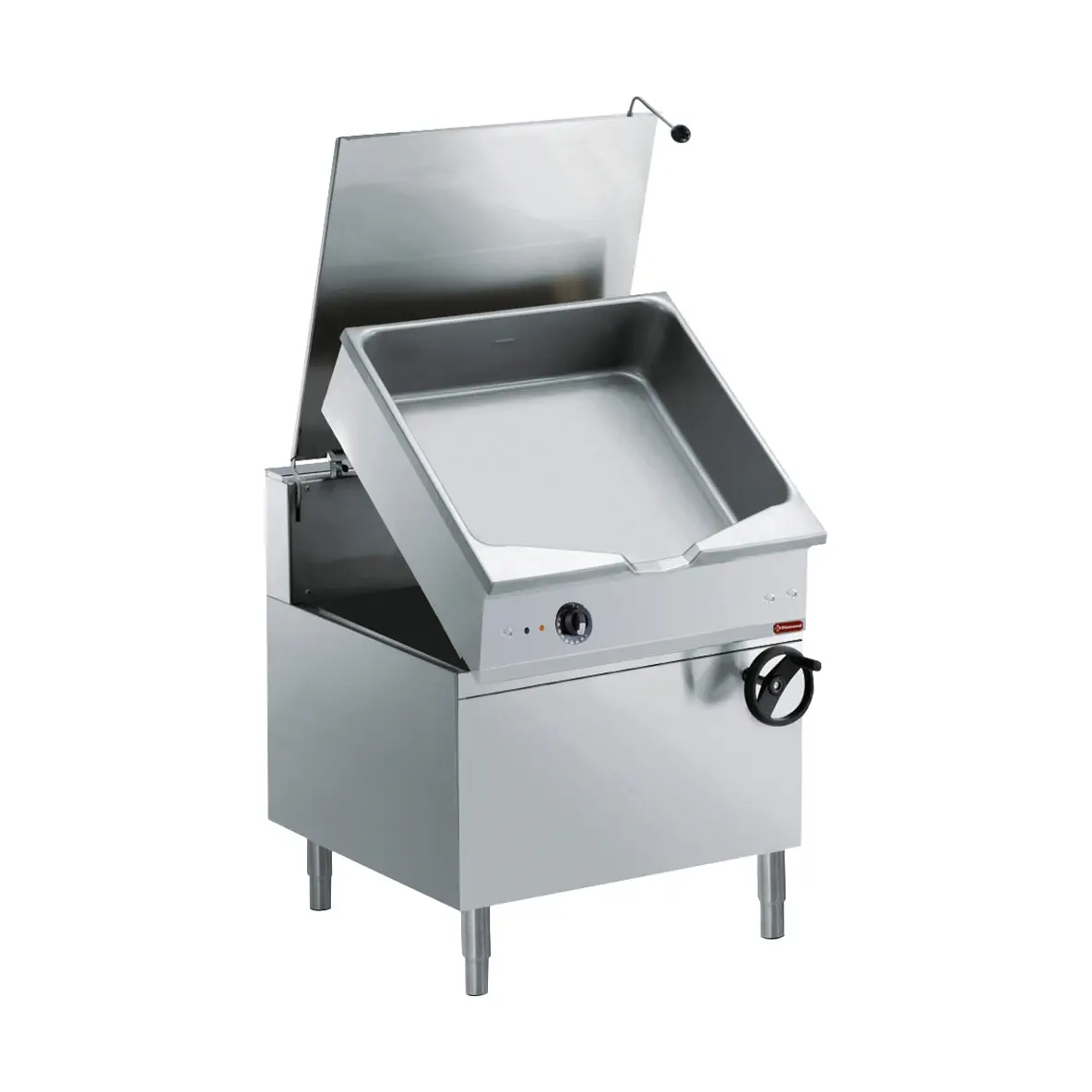 Sauteuse électrique basculante autom., cuve en "Duomat" 80 L., sur meuble