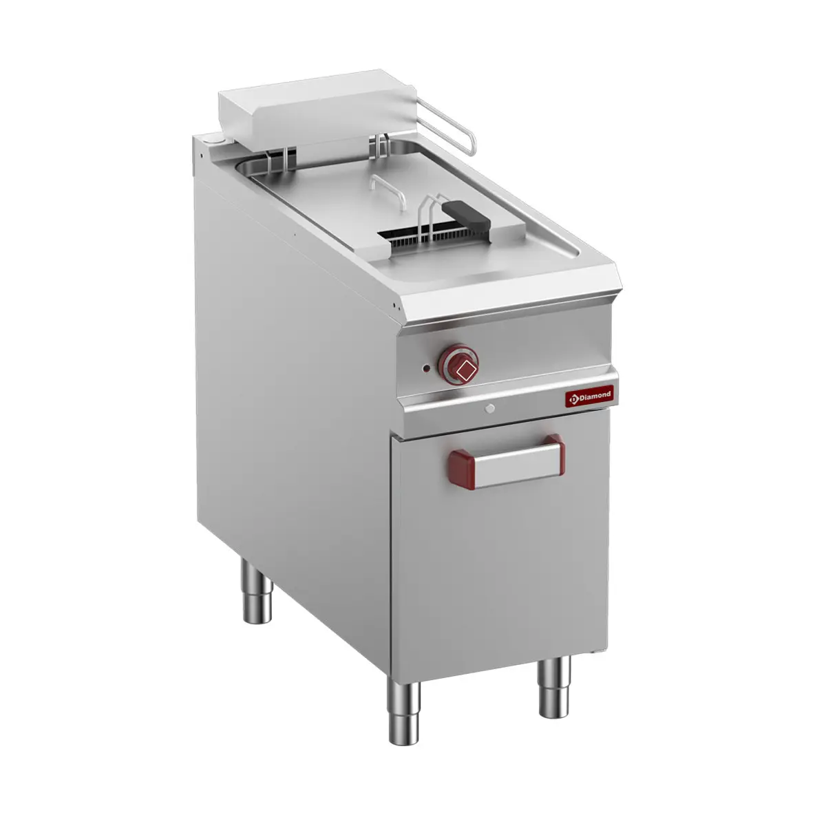 Friteuse électrique 1 cuve 18 lit. sur meuble fermé