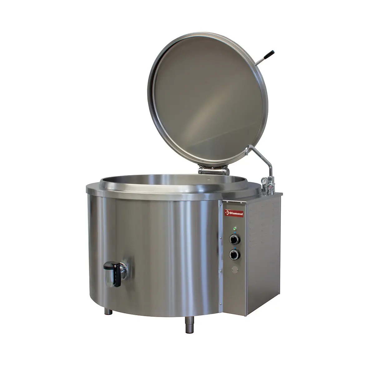 Marmite ronde électrique 200 litres, chauffage indirect