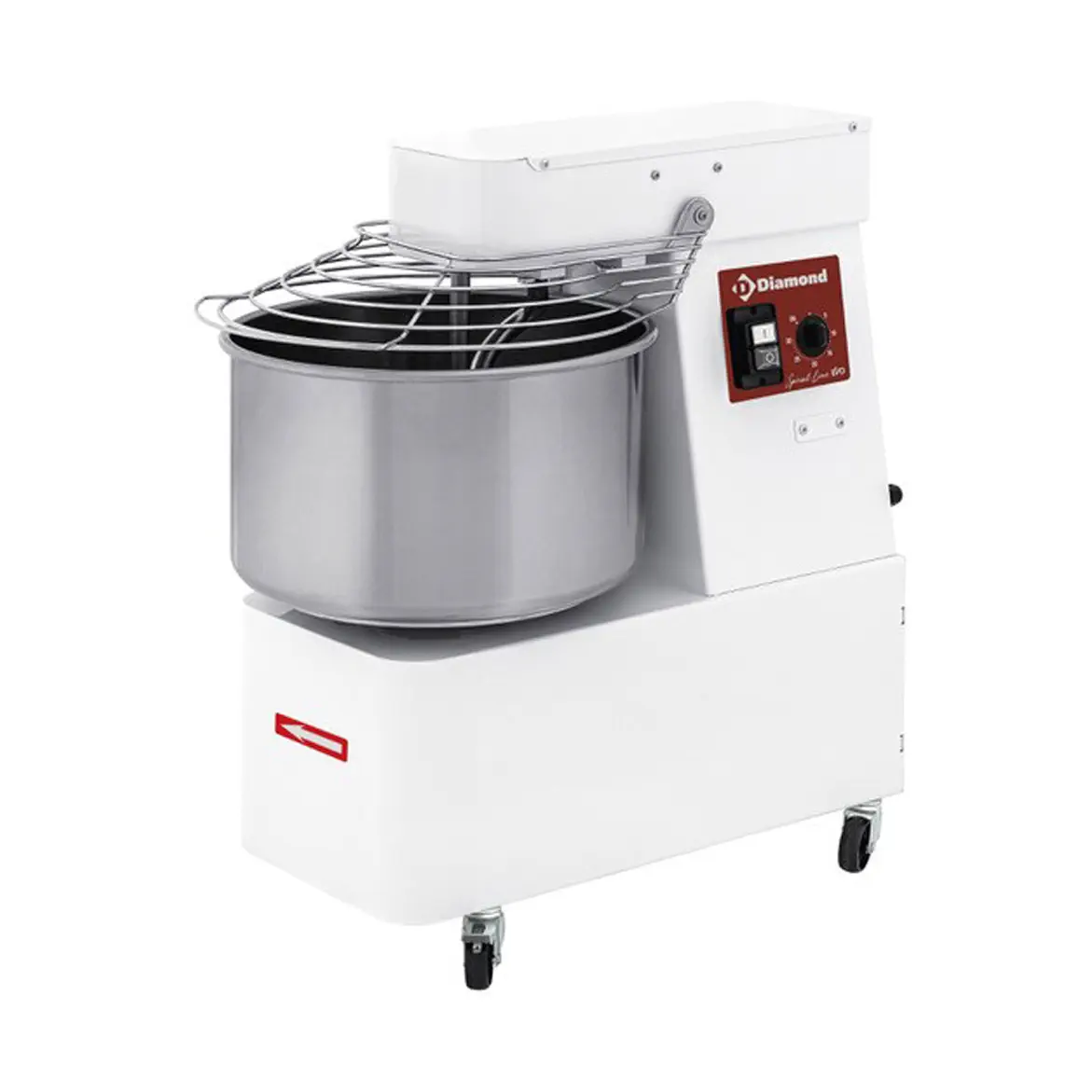 Pétrin à spirale 10 litres, timer, sur roues