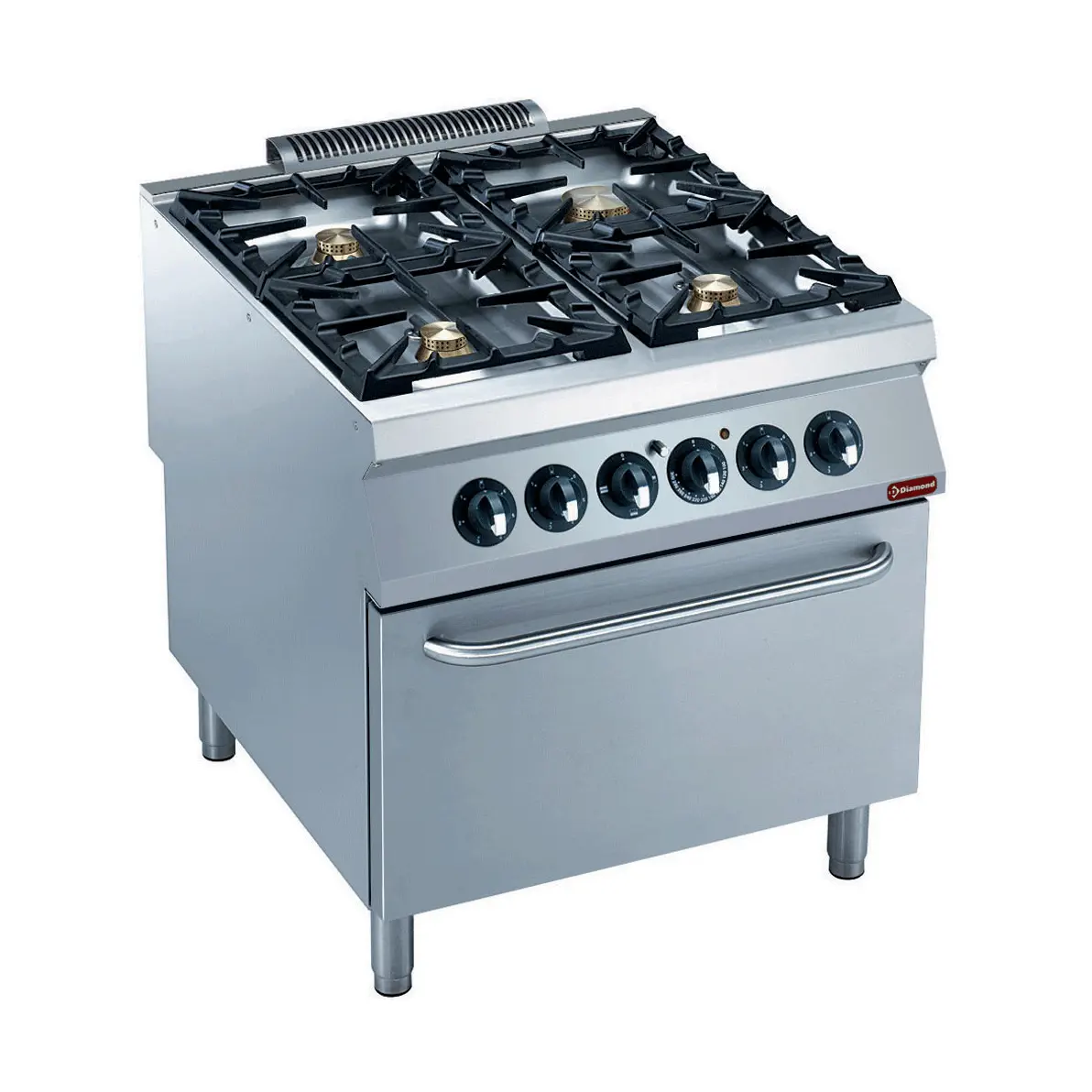 Fourneau gaz 4 feux vifs, four électrique GN 2/1-