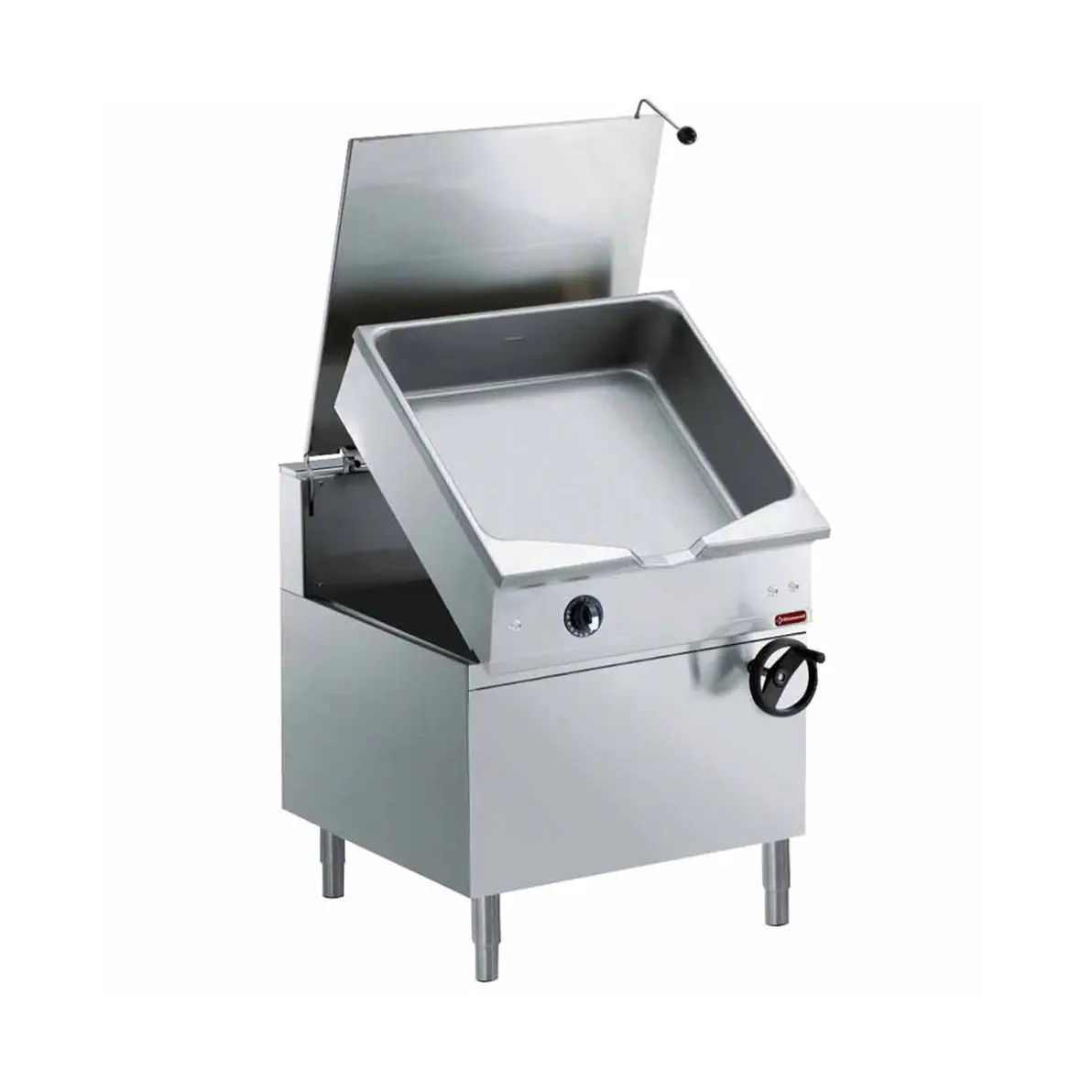 Sauteuse gaz basculante autom., cuve en "Duomat" 80 L., sur meuble