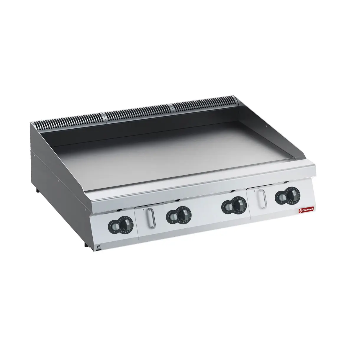 Plaque de cuisson gaz HP, lisse, nitro chrome -TOP-