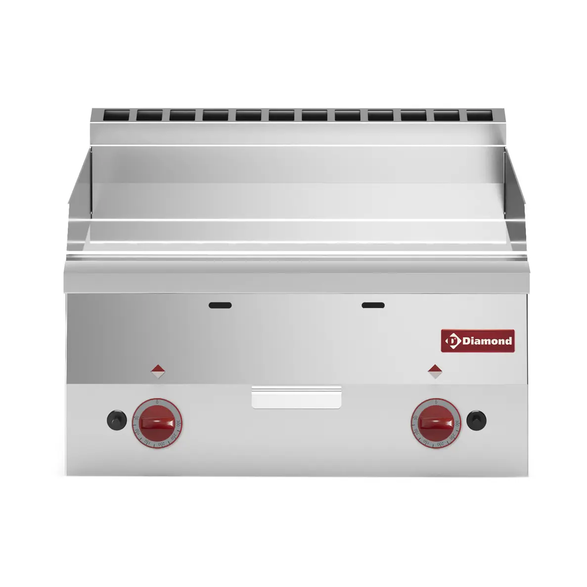 Plaque de cuisson gaz, surface lisse "chrome" -Top-