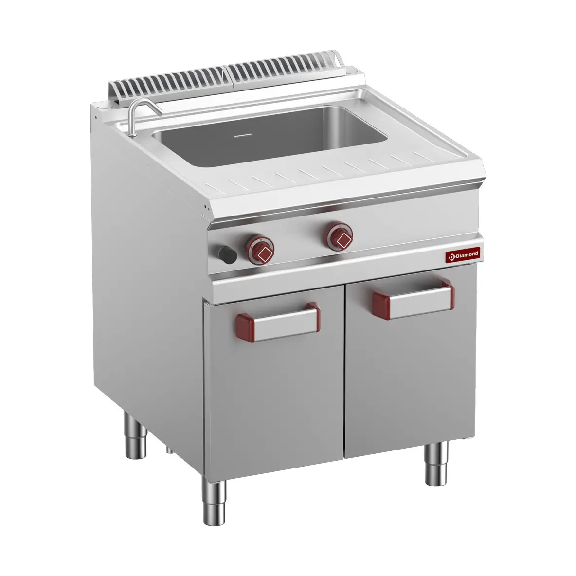 Cuiseur à pâtes gaz 1 cuve 40 Lt (s/paniers), sur armoire