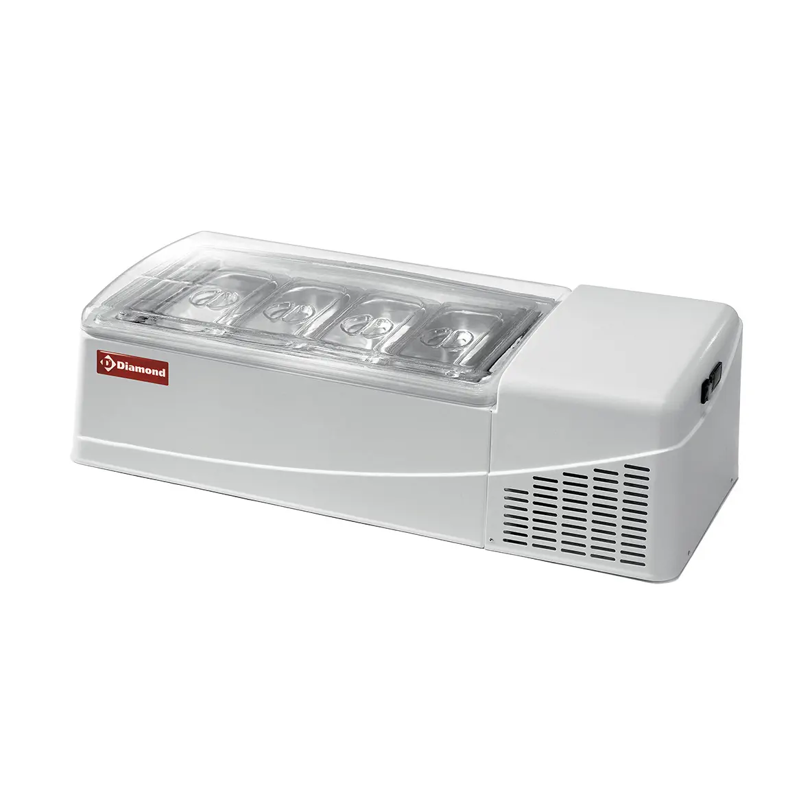 Conservateur de crème glacée, 4-8 goûts "white" - 1255 x 525 mm