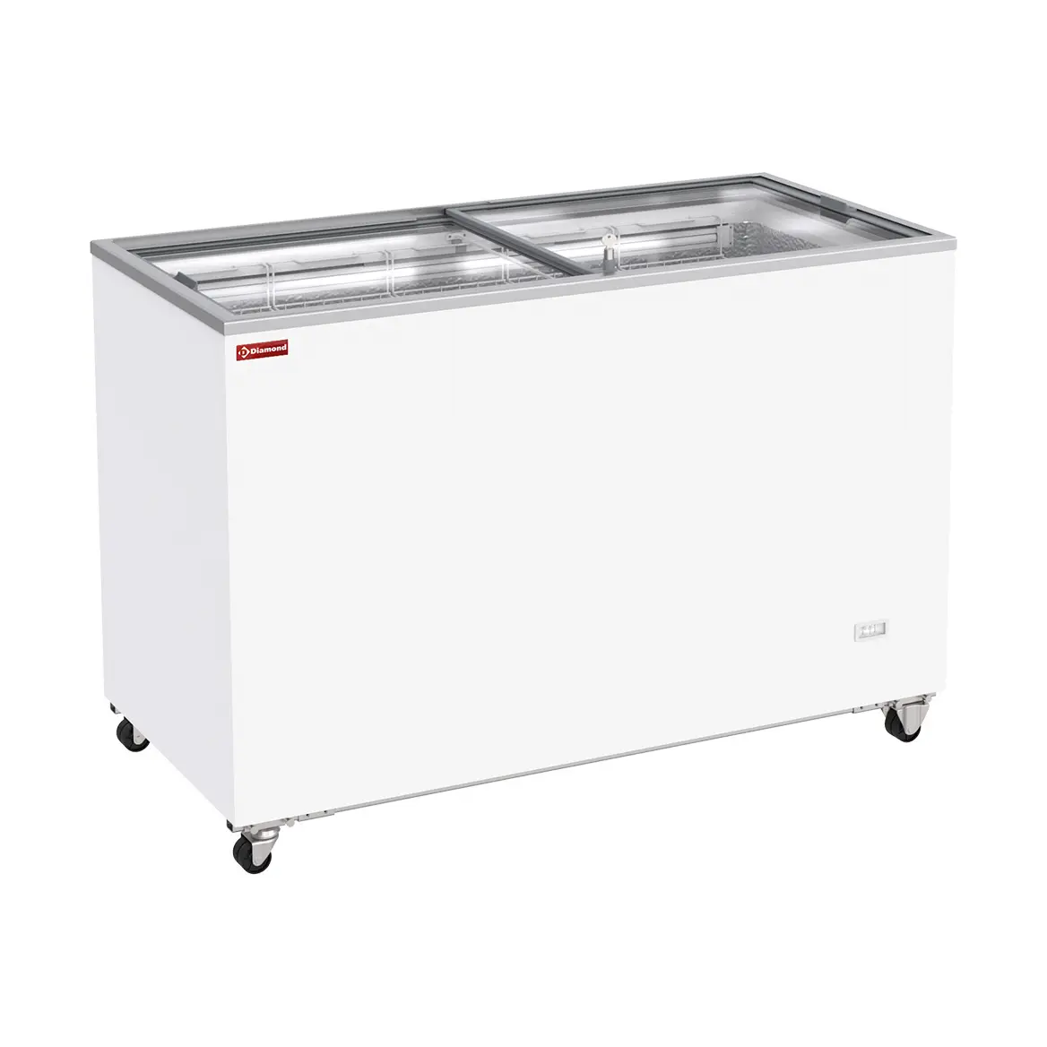 Conservateur bahut, 410 litres, couvercles coulissants sur roulettes - 1305 x 635 mm
