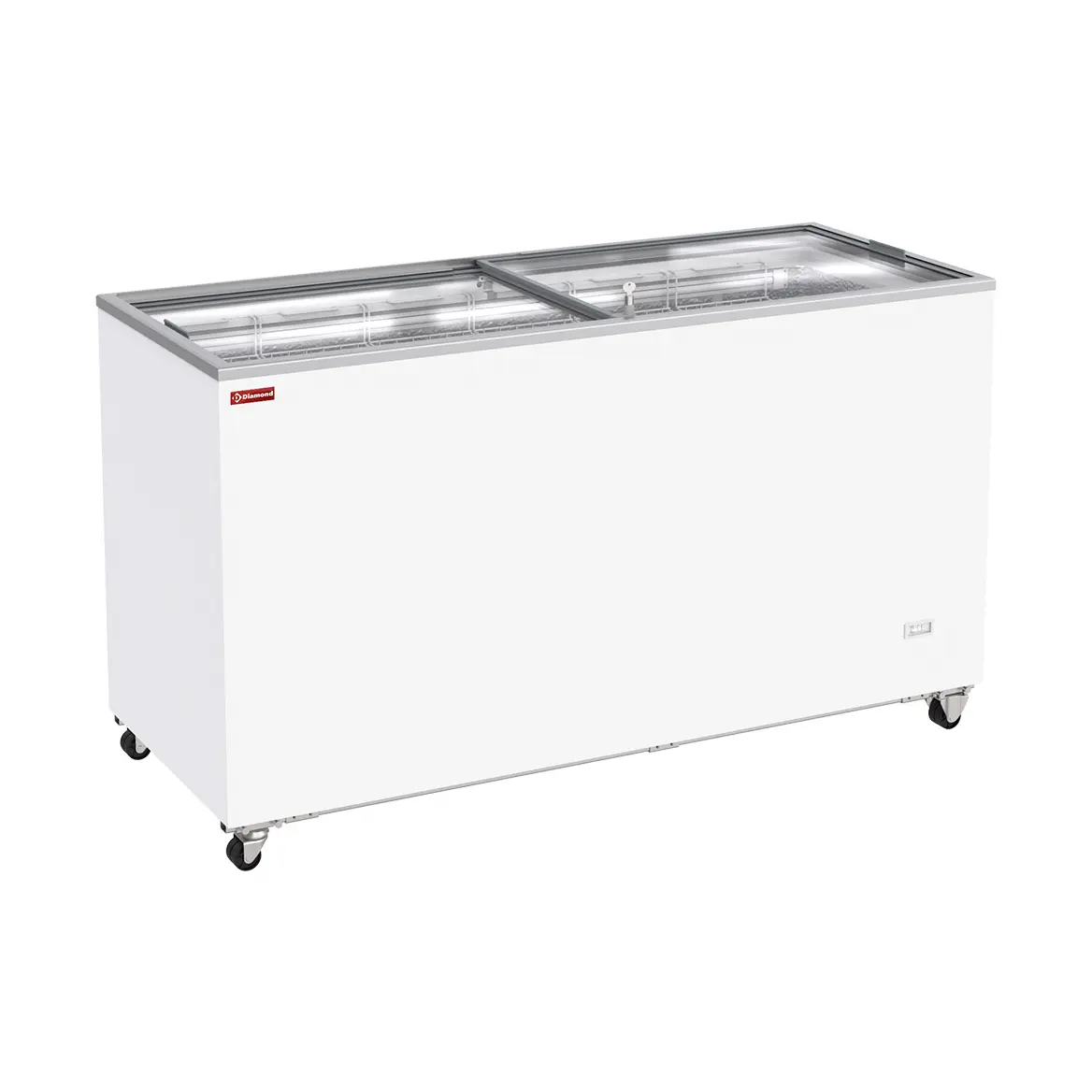 Conservateur bahut, 503 litres, couvercles coulissants sur roulettes - 1555 x 635 mm