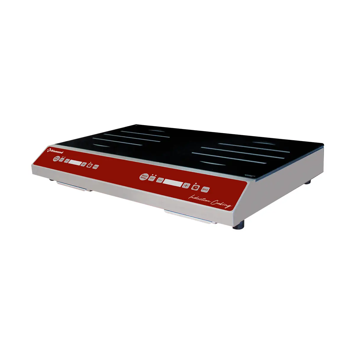 Plaque à induction 2 foyers (2x 1750 watt), touches sensitives