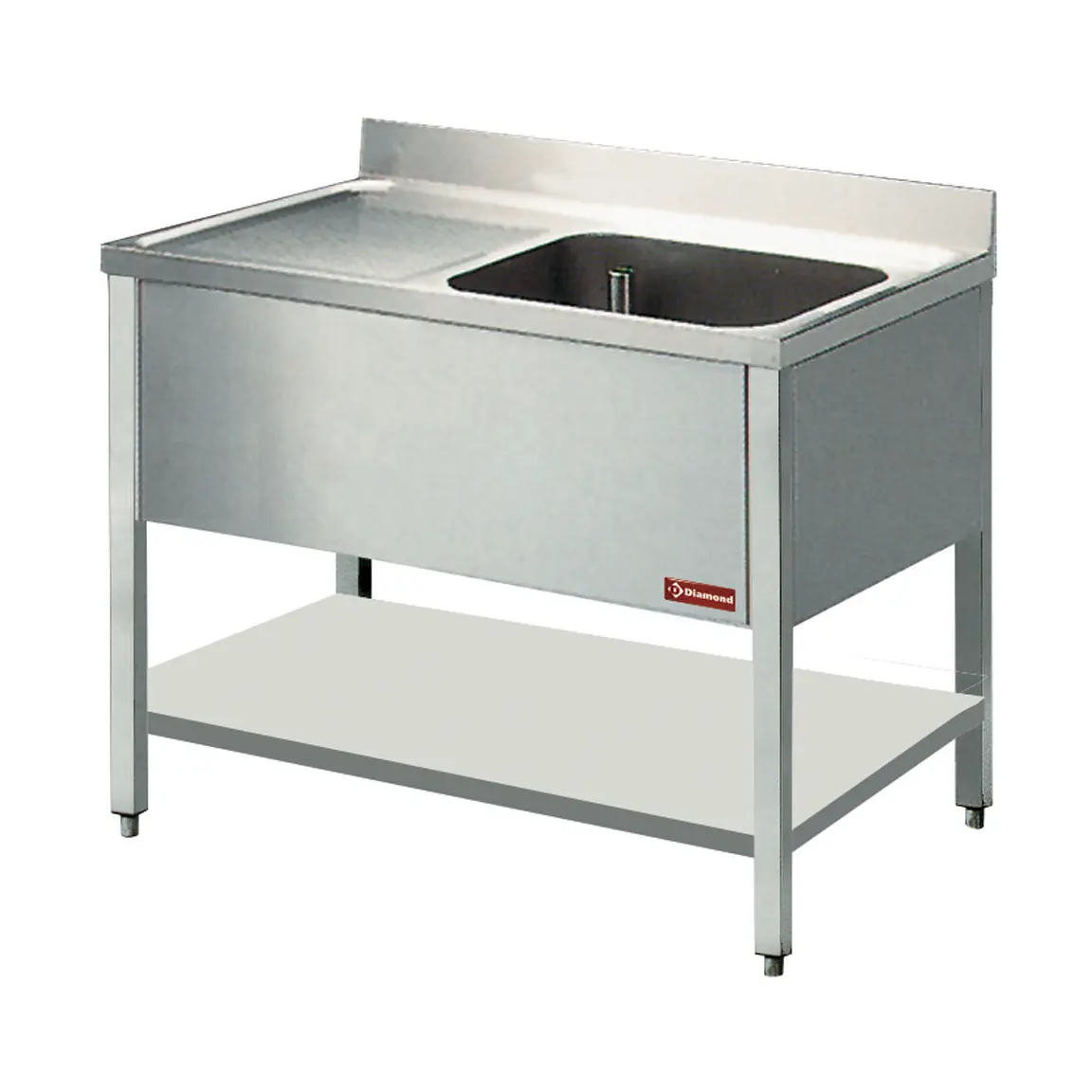 Plonge 1 cuve et 1 égouttoir - 1200 x 600 mm