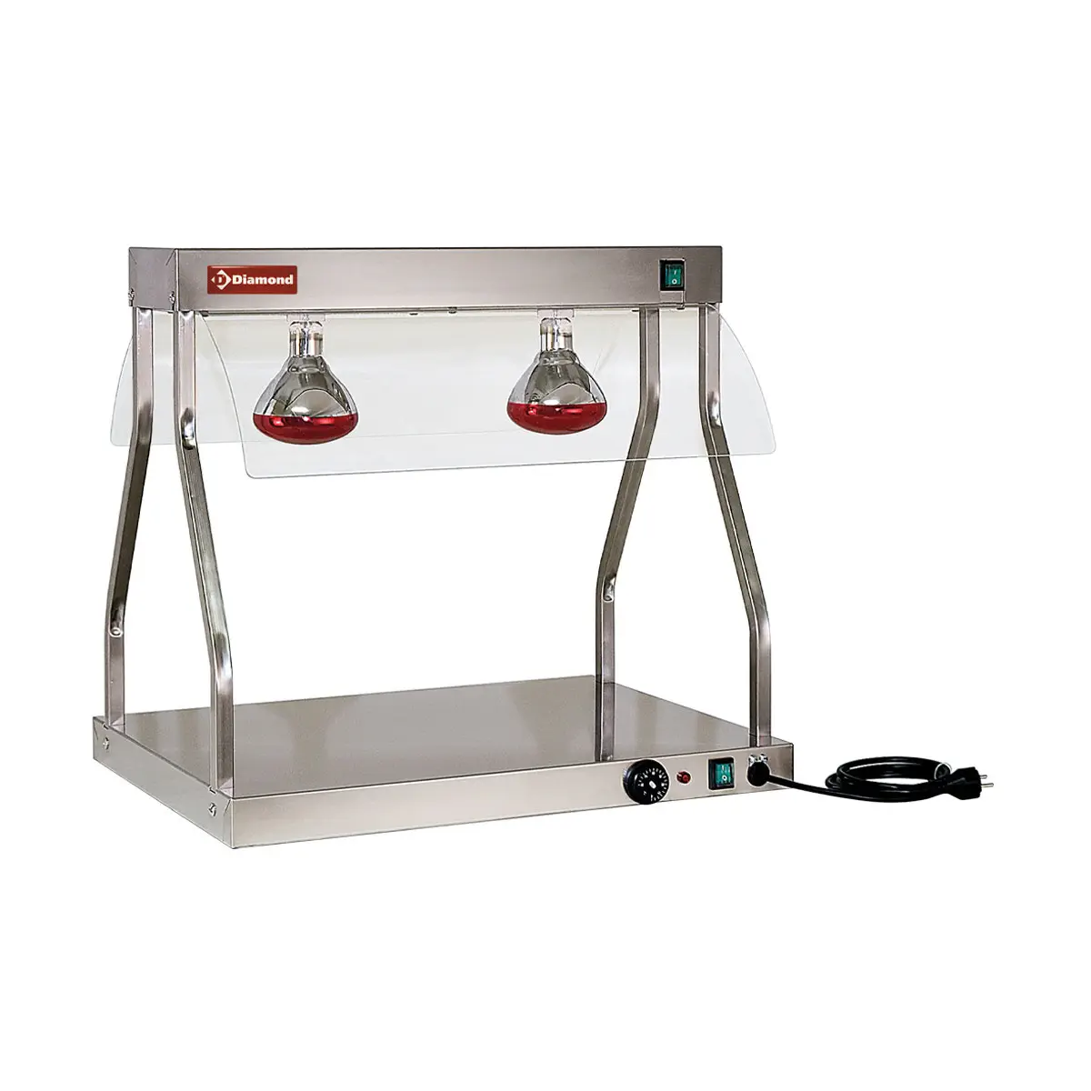 Pont et top chauffants, lampes infrarouges (2x 250 W) - 700 x 530 mm