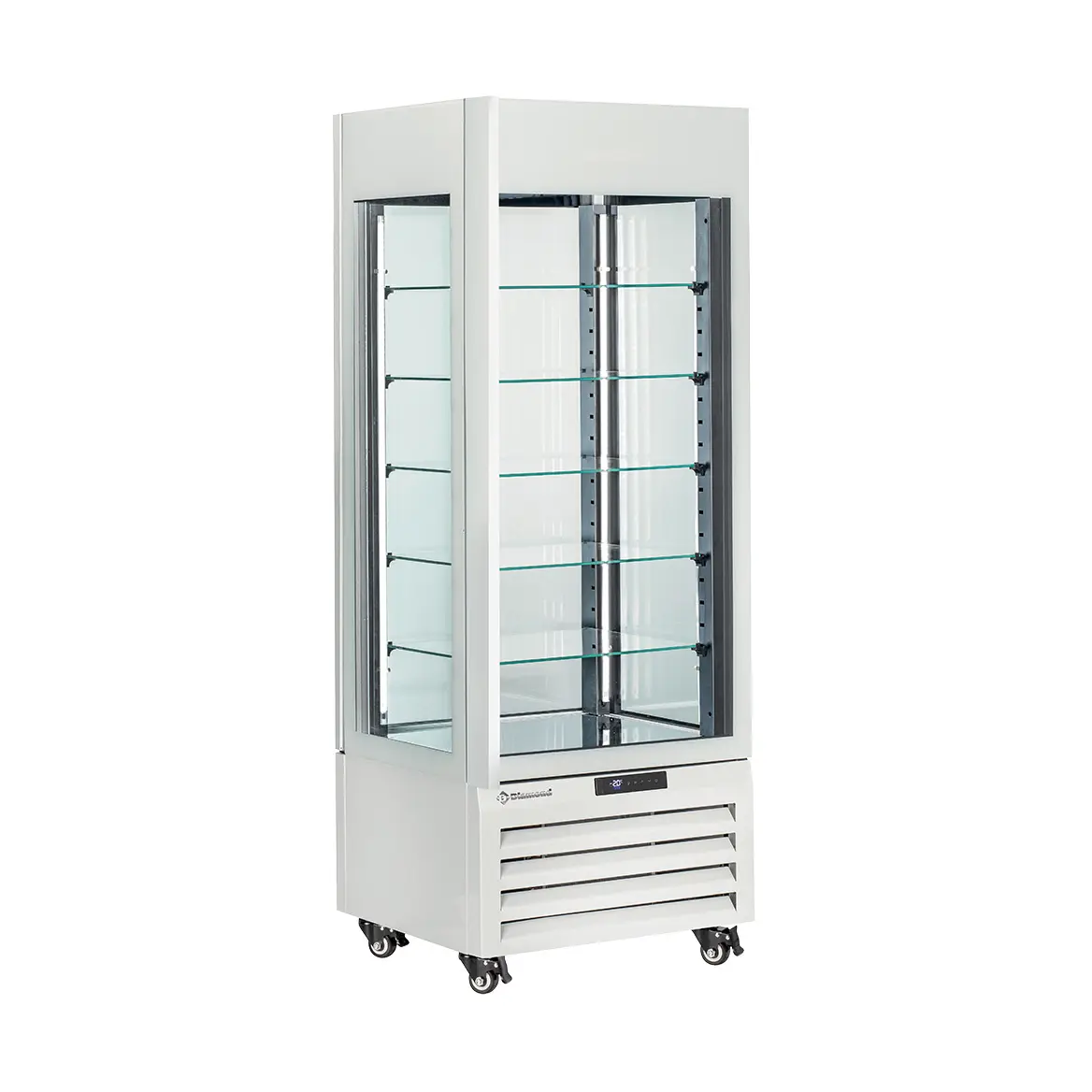 Vitrine "FULL vitrée" 440 Lt., 5 niveaux en verre, ventilée - PASTRY - BLANC