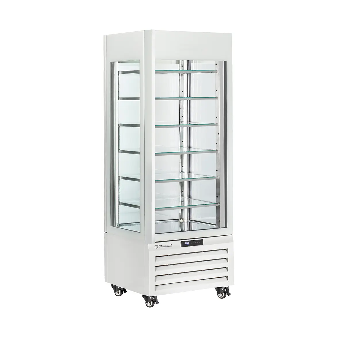 Vitrine "FULL vitrée" 440 Lt., 6 niveaux en verre, statique - ICE CREAM - BLANC