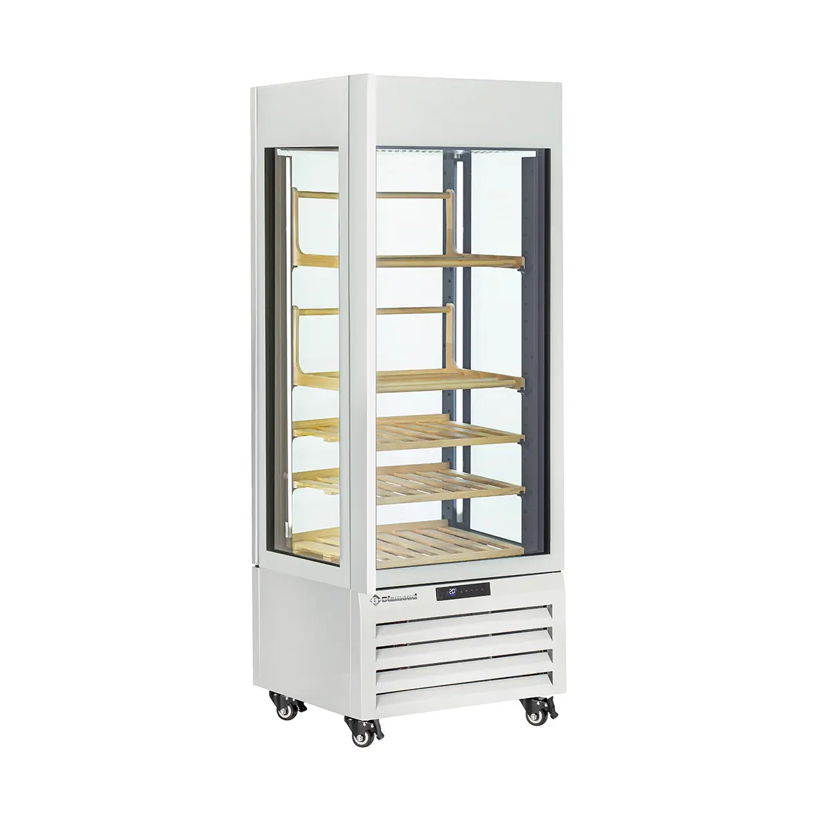 Vitrine "FULL vitrée" 440 Lt., 1 niveau + 4 étagères, ventilée - WINE - BLANC