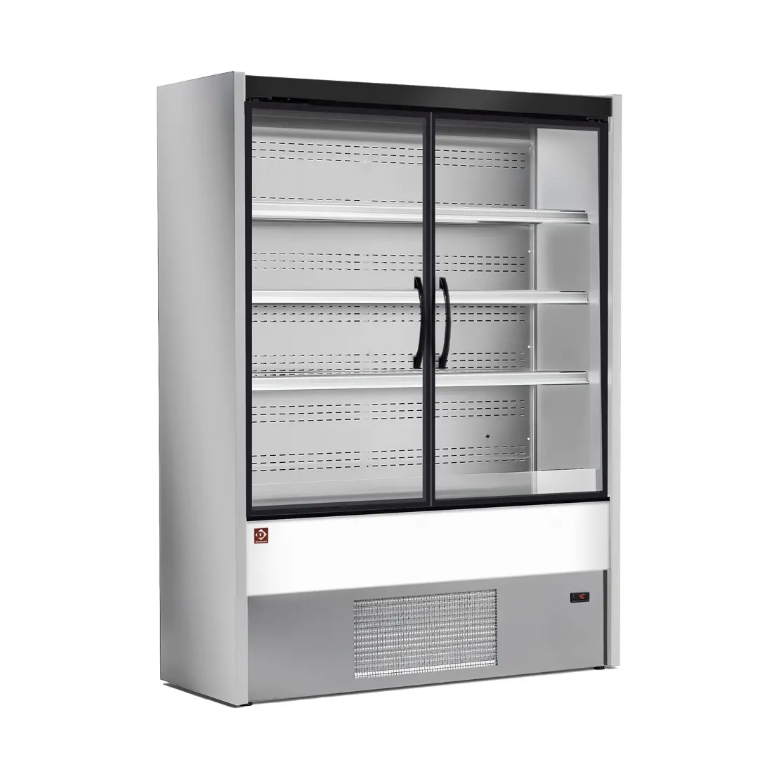 Meuble mural réfrigéré, portes battantes - GRIS/BLANC - 1500 x 570 mm