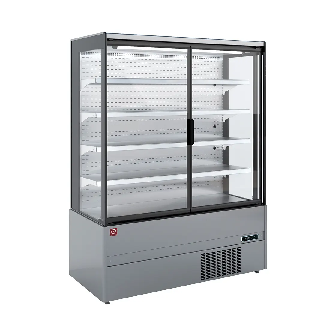 Meuble mural réfrigéré, libre-service, portes battantes - FULL INOX - 866 x 665 mm