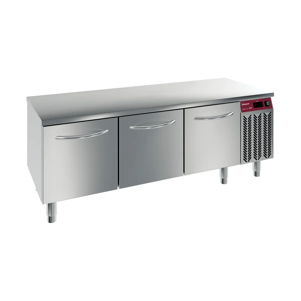 Soubassement réfrigéré, 3 tiroirs GN 1/2 + 1/3 h200 mm