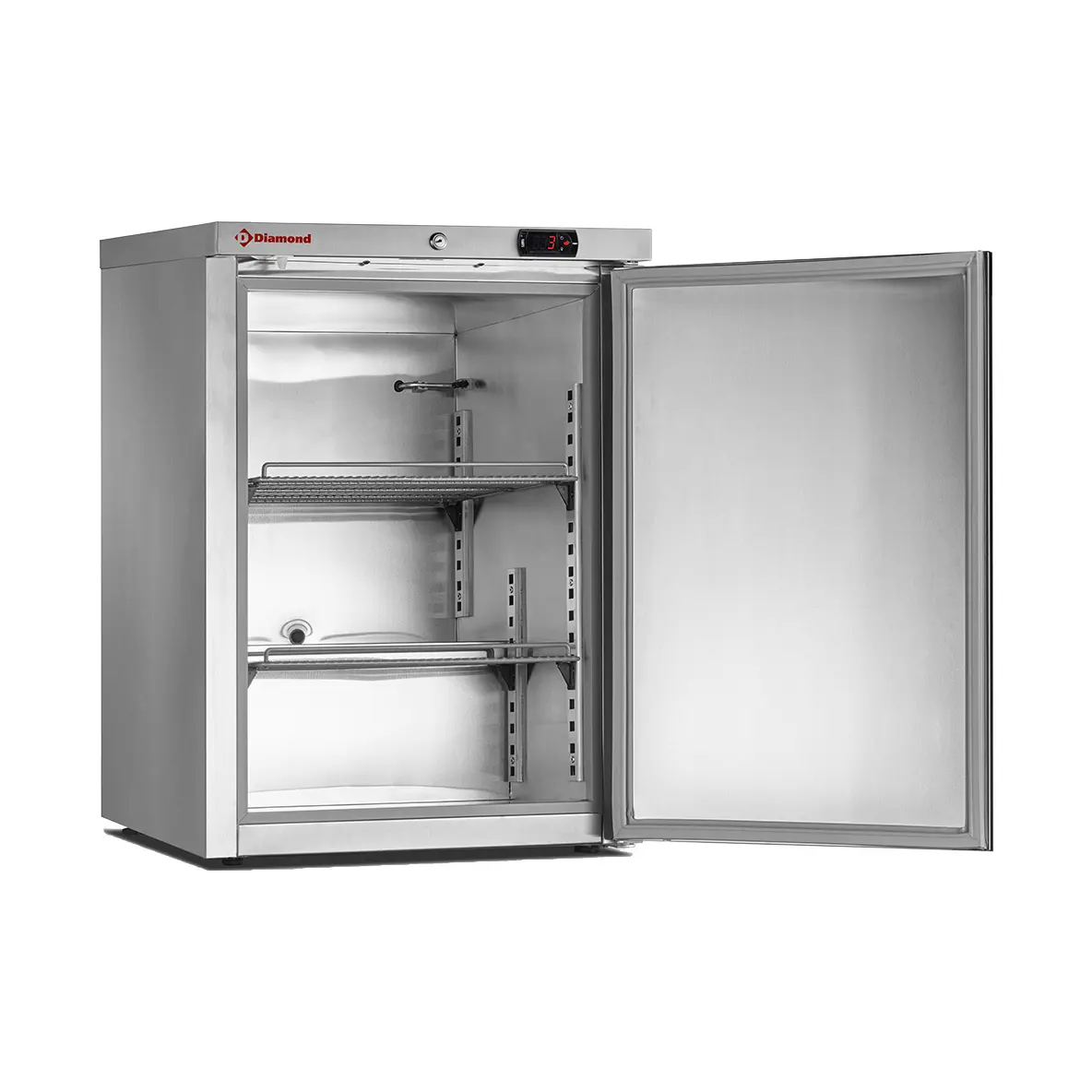 Congélateur statique, 150 litres. acier inox
