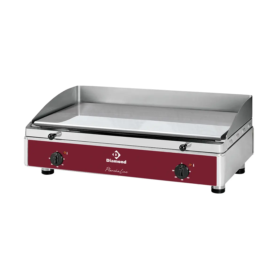 Plaque de cuisson lisse, chromée, électrique