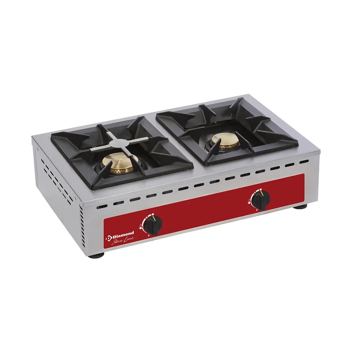 Réchaud de table, 2 feux vifs (7+5 kW)