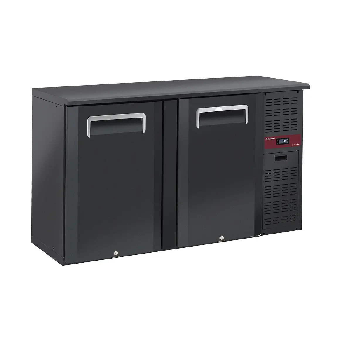 Arrière de bar 2 portes, 320 litres, pieds réglables