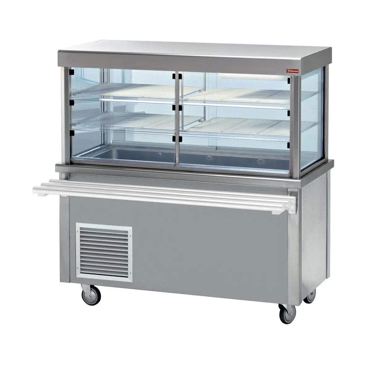 Elément vitrine et top refrigéré sur armoire ouverte