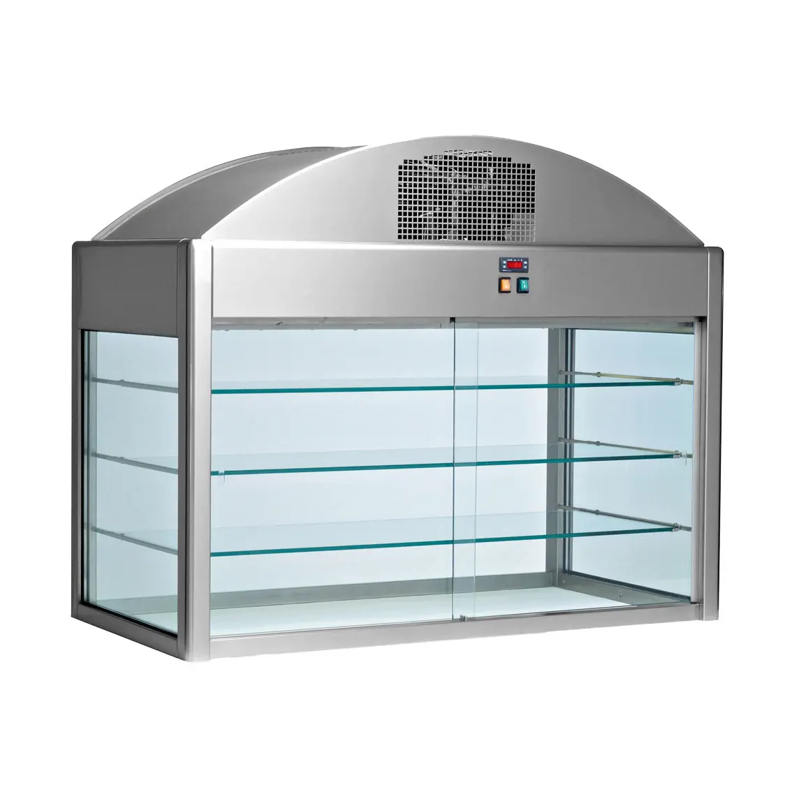 Vitrine réfrigérée indépendante avec rideau (avec fond)